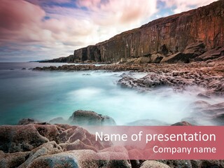 Flowing Vacation Shore PowerPoint Template