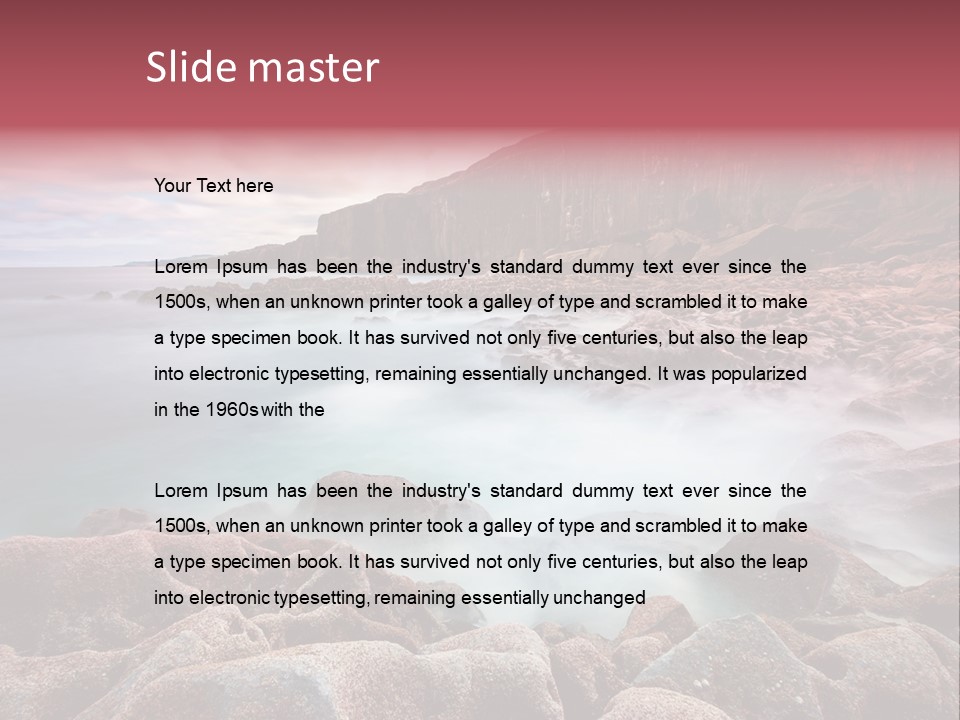 Flowing Vacation Shore PowerPoint Template