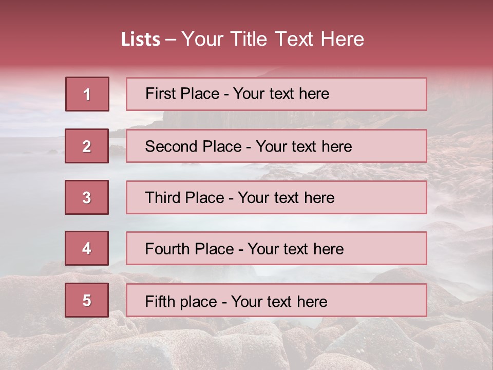Flowing Vacation Shore PowerPoint Template