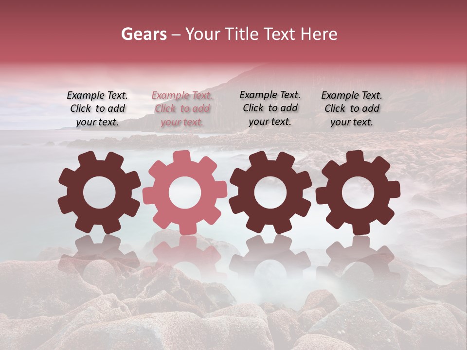 Flowing Vacation Shore PowerPoint Template