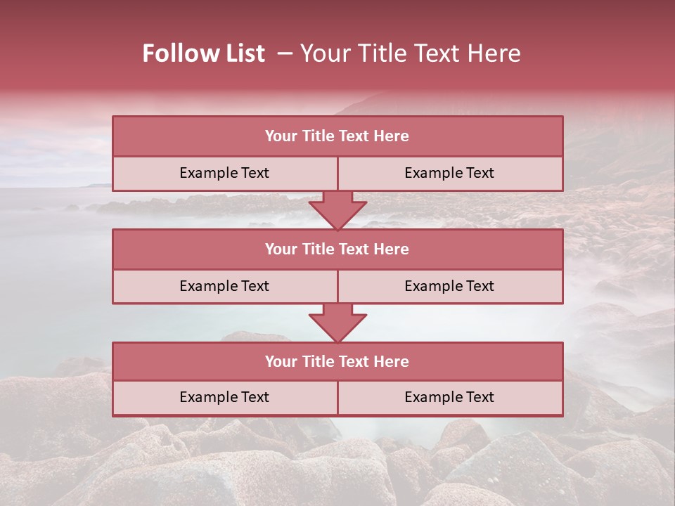 Flowing Vacation Shore PowerPoint Template