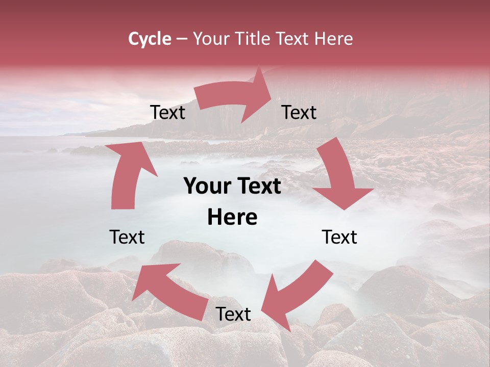 Flowing Vacation Shore PowerPoint Template