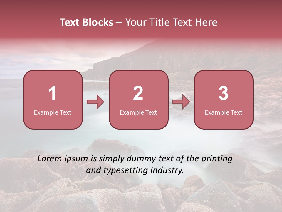 Flowing Vacation Shore PowerPoint Template