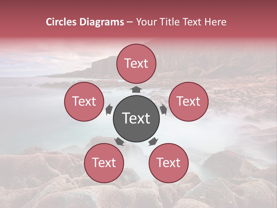 Flowing Vacation Shore PowerPoint Template