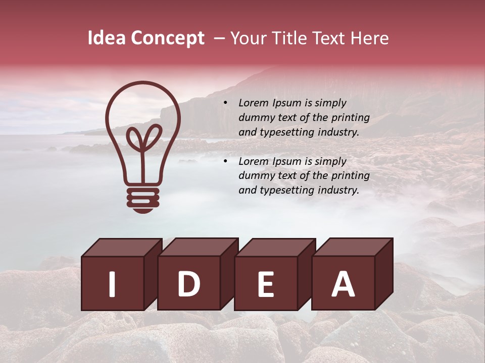 Flowing Vacation Shore PowerPoint Template