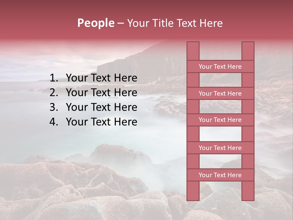 Flowing Vacation Shore PowerPoint Template