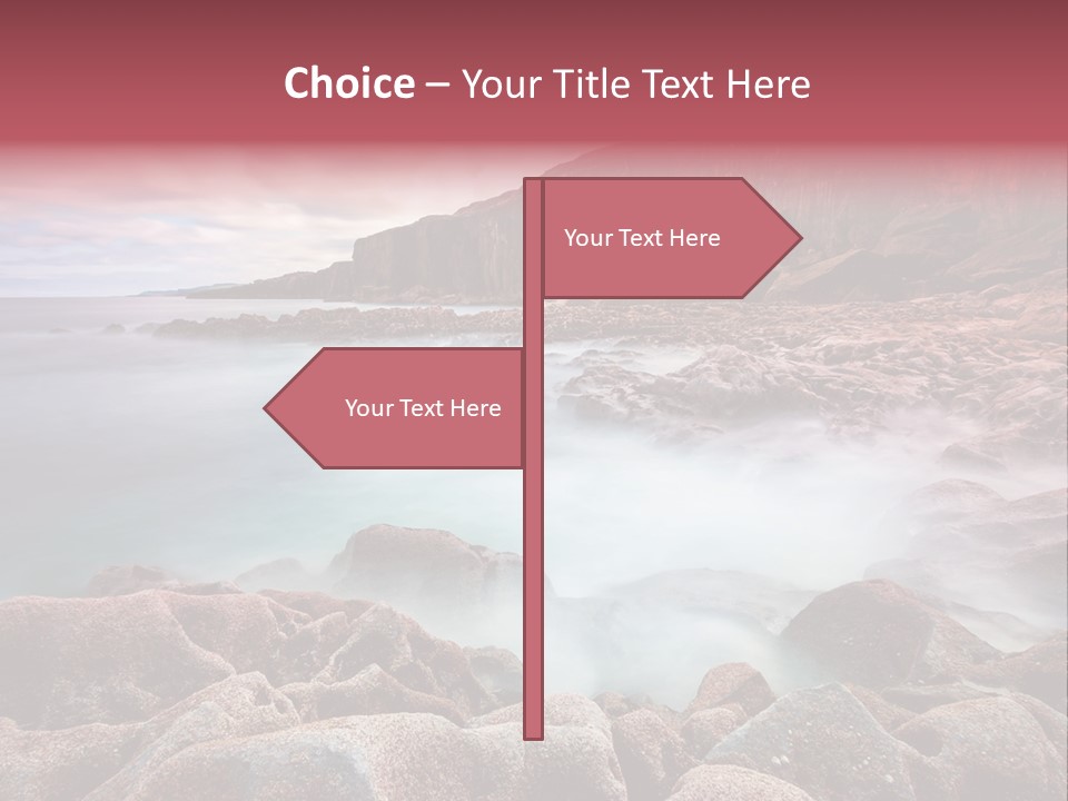 Flowing Vacation Shore PowerPoint Template