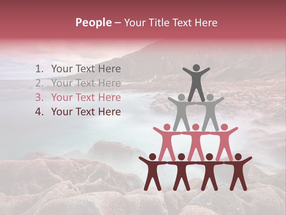 Flowing Vacation Shore PowerPoint Template