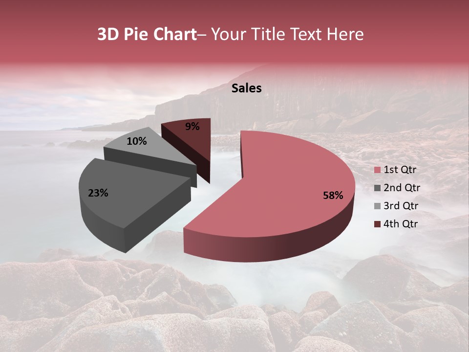 Flowing Vacation Shore PowerPoint Template