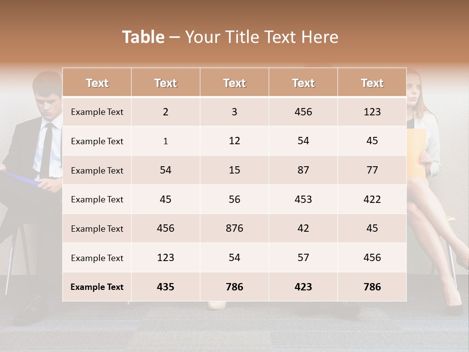 Young Adult Sitting Employee PowerPoint Template