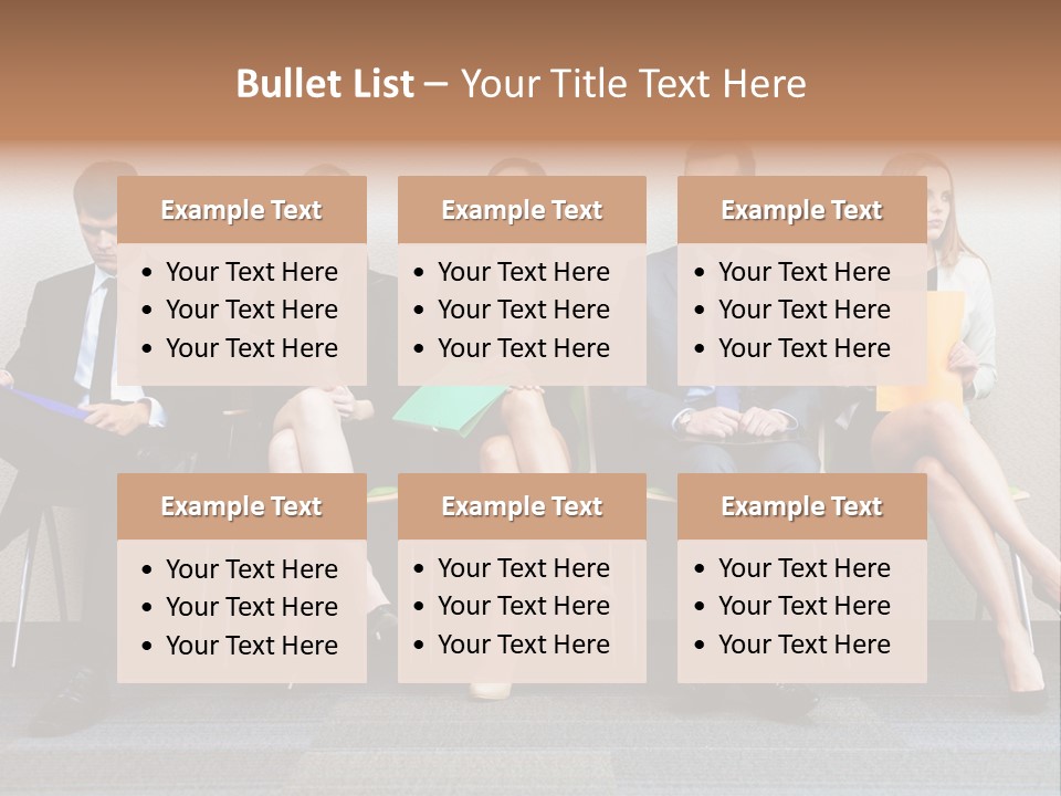 Young Adult Sitting Employee PowerPoint Template