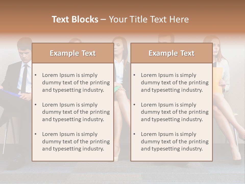 Young Adult Sitting Employee PowerPoint Template