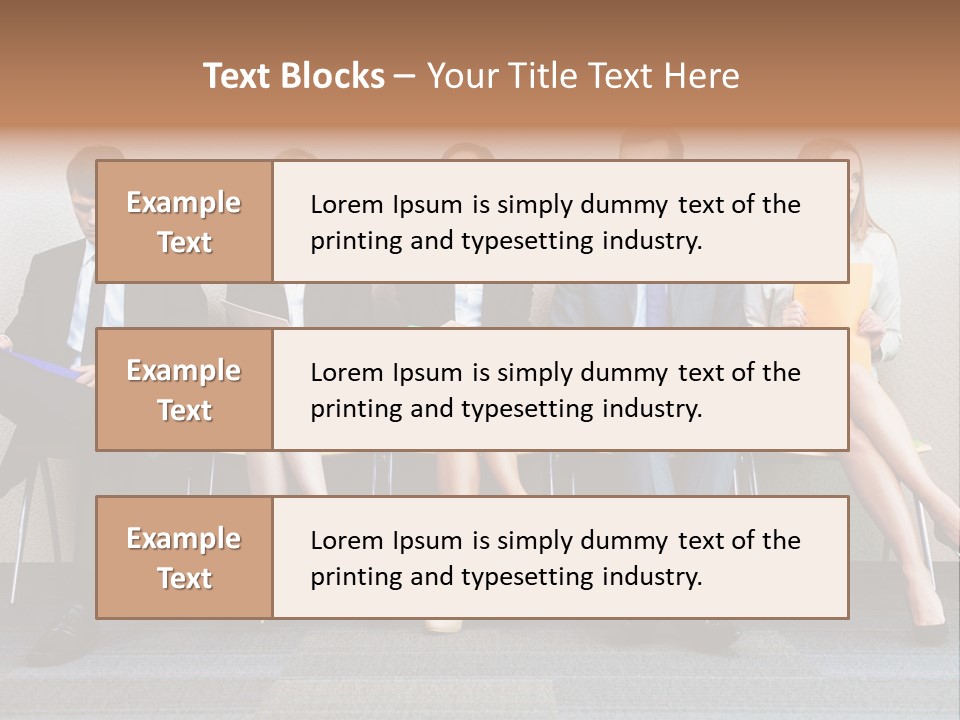 Young Adult Sitting Employee PowerPoint Template