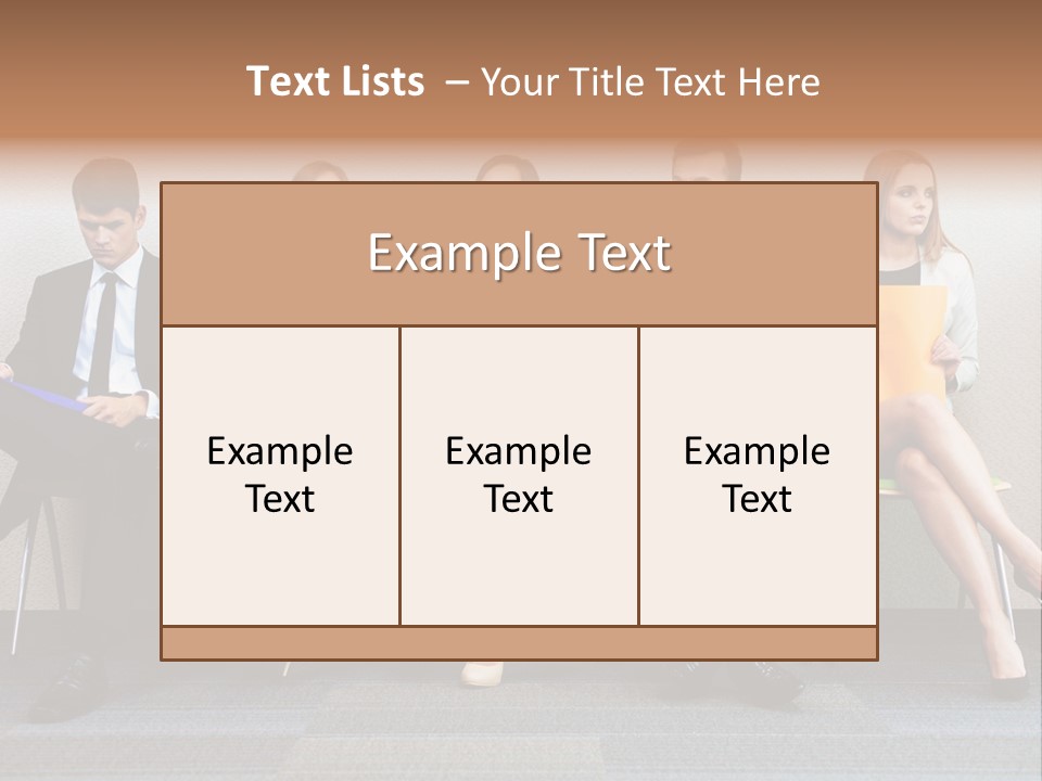 Young Adult Sitting Employee PowerPoint Template