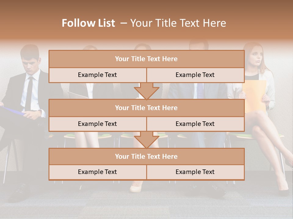 Young Adult Sitting Employee PowerPoint Template