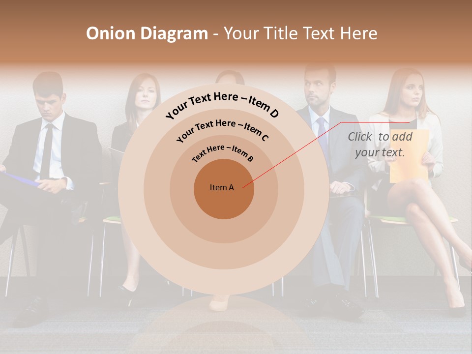 Young Adult Sitting Employee PowerPoint Template