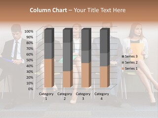 Young Adult Sitting Employee PowerPoint Template