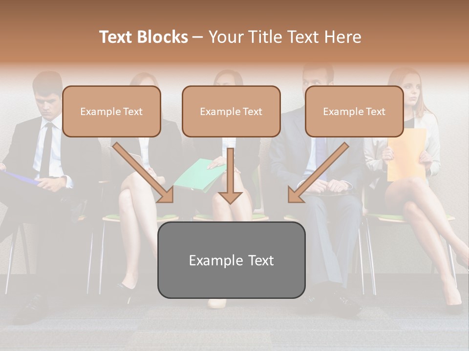 Young Adult Sitting Employee PowerPoint Template