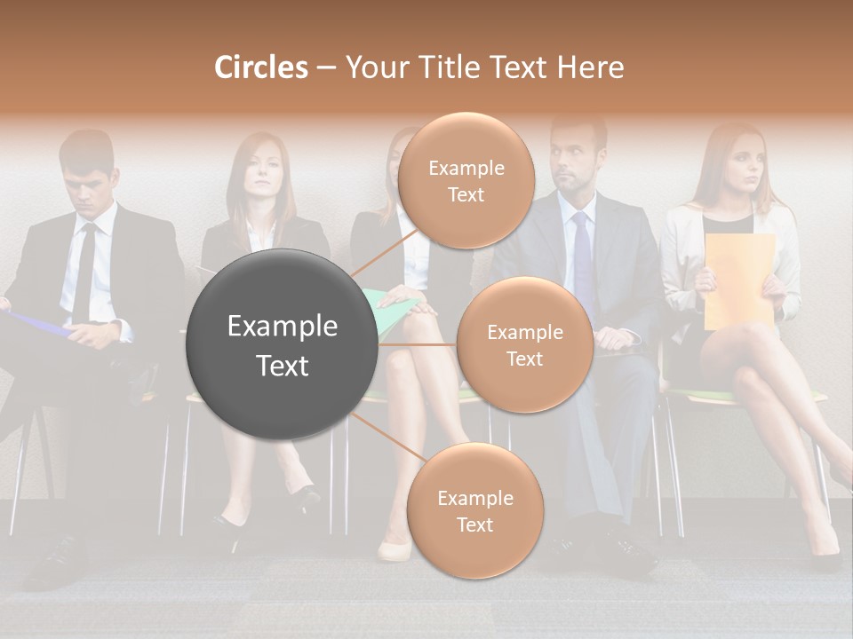 Young Adult Sitting Employee PowerPoint Template