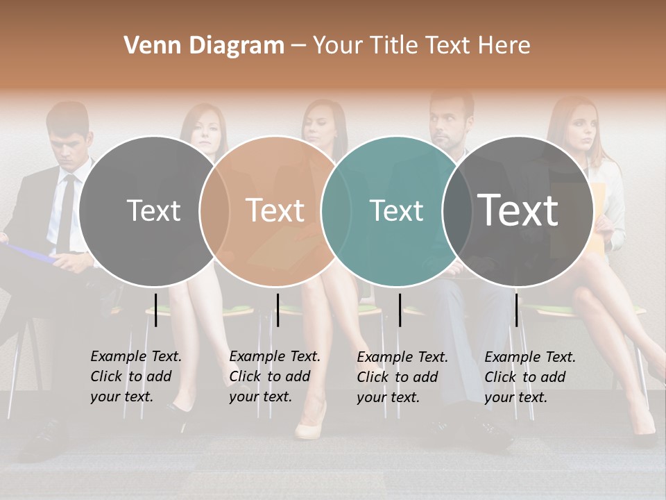 Young Adult Sitting Employee PowerPoint Template
