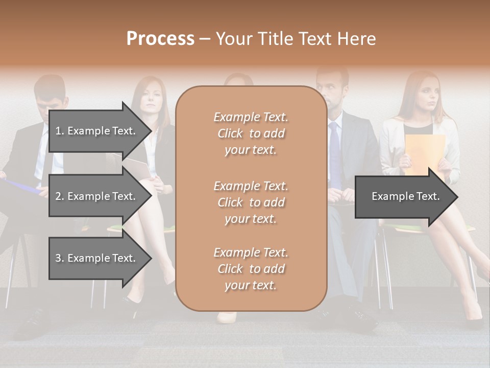 Young Adult Sitting Employee PowerPoint Template
