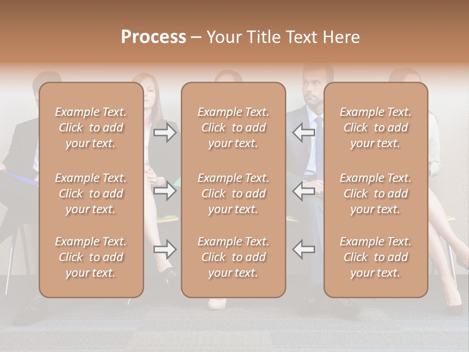 Young Adult Sitting Employee PowerPoint Template
