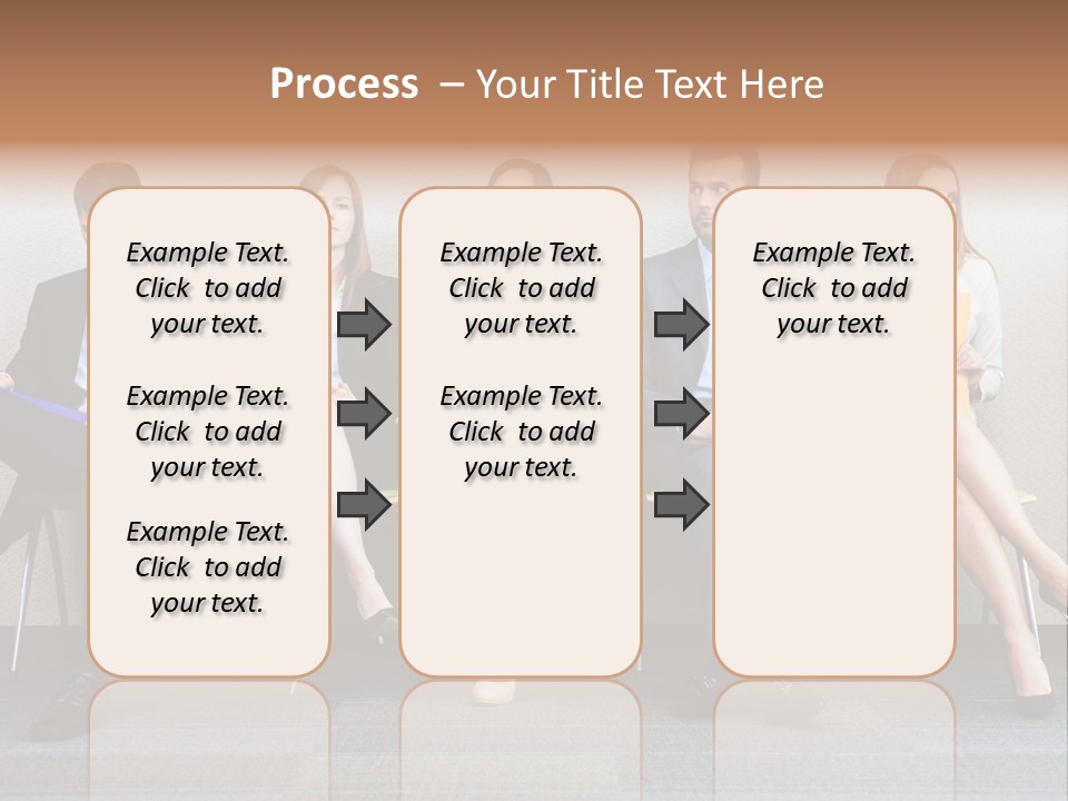Young Adult Sitting Employee PowerPoint Template