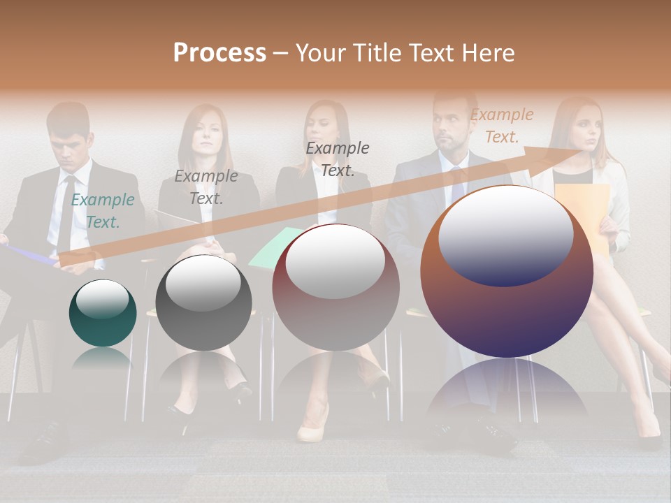 Young Adult Sitting Employee PowerPoint Template