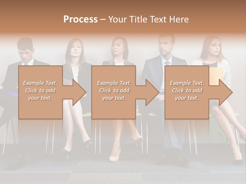 Young Adult Sitting Employee PowerPoint Template