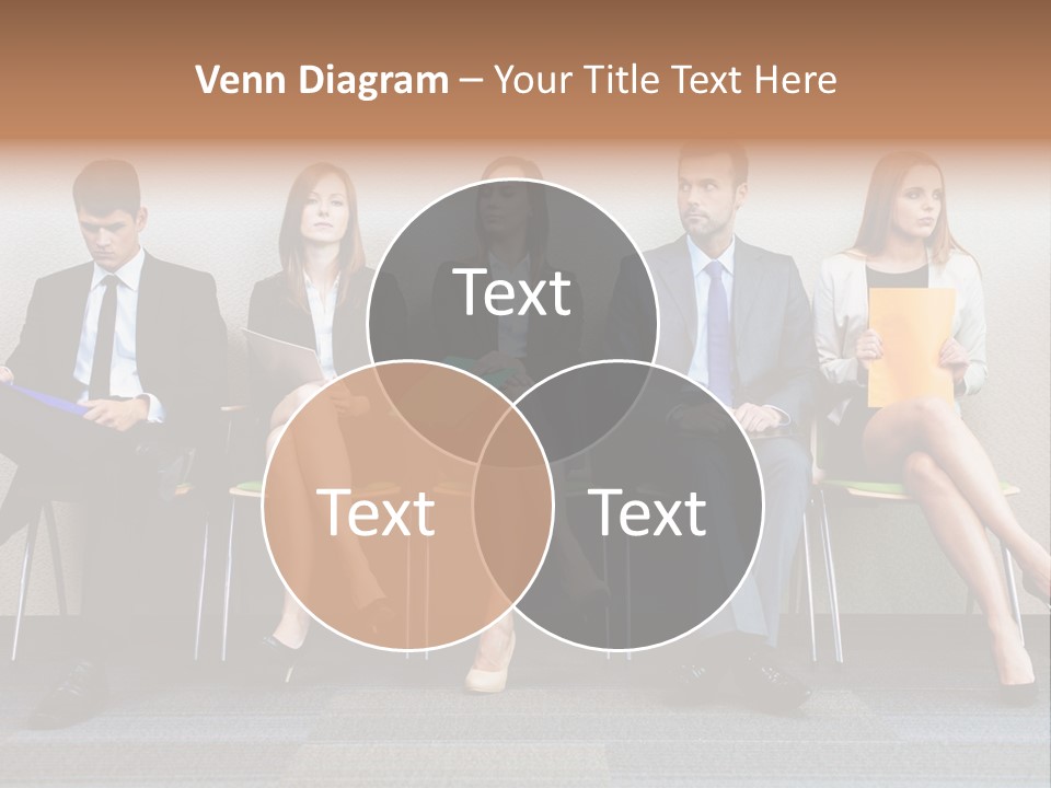 Young Adult Sitting Employee PowerPoint Template