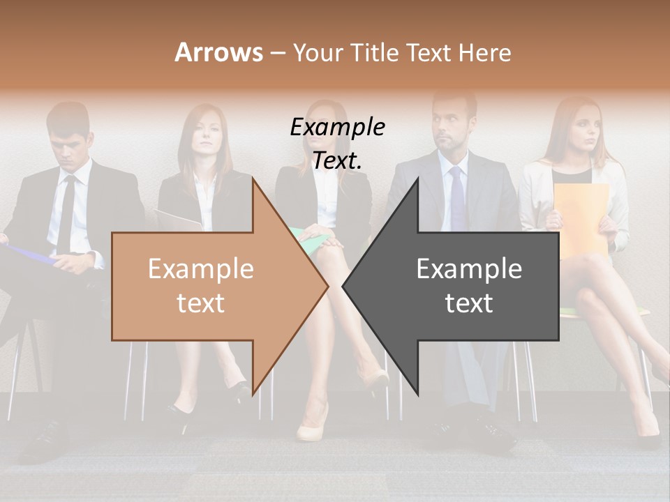 Young Adult Sitting Employee PowerPoint Template