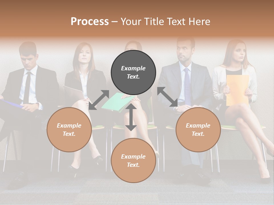 Young Adult Sitting Employee PowerPoint Template