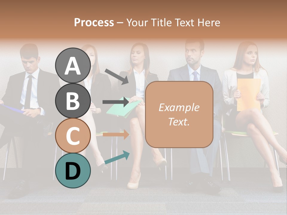 Young Adult Sitting Employee PowerPoint Template