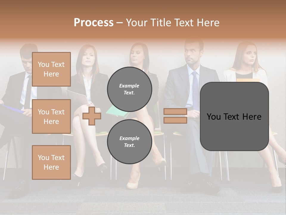 Young Adult Sitting Employee PowerPoint Template