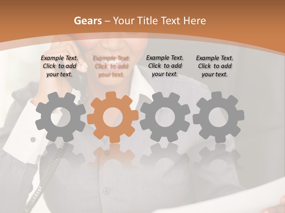 Worker White Collar Looking PowerPoint Template