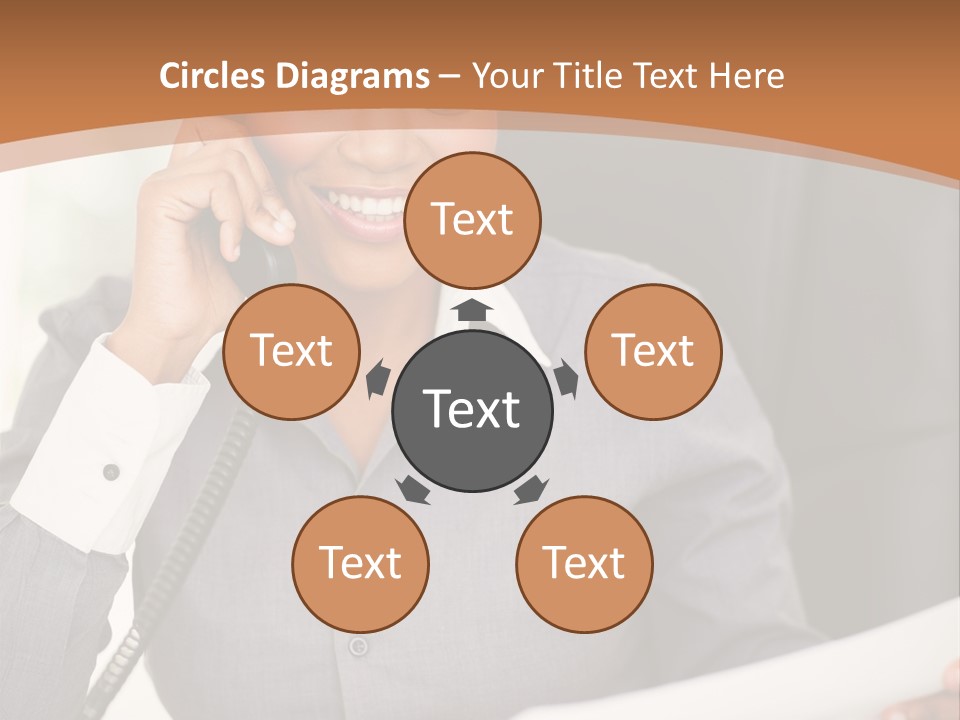 Worker White Collar Looking PowerPoint Template