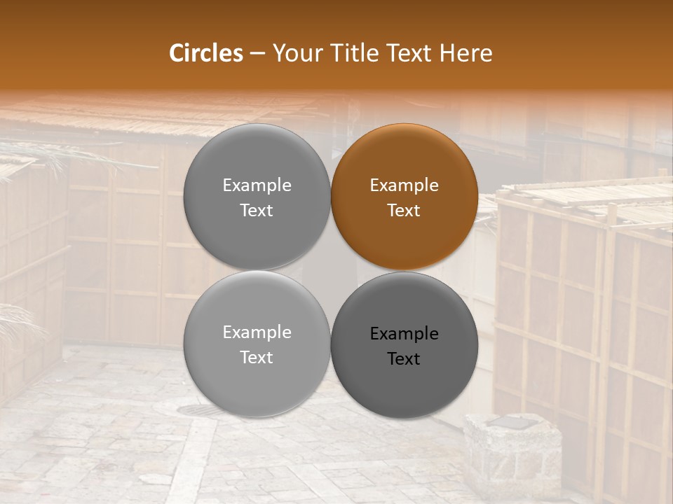 A Man Walking Through A Group Of Wooden Crates PowerPoint Template