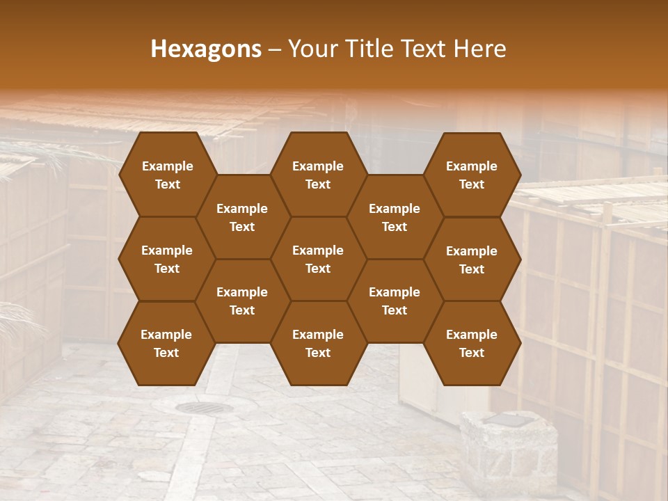 A Man Walking Through A Group Of Wooden Crates PowerPoint Template