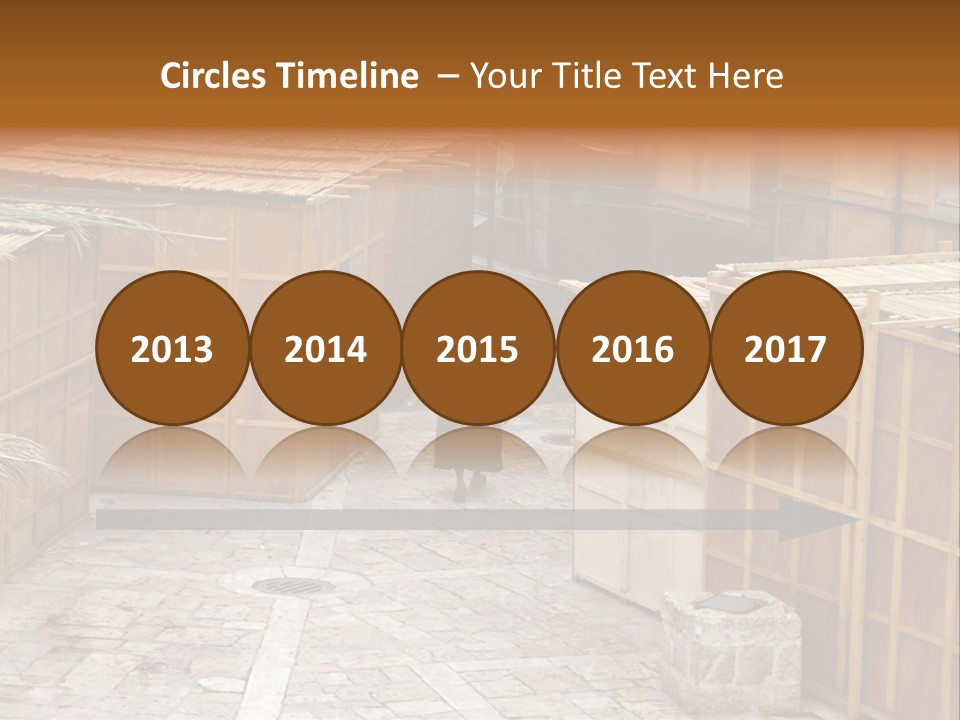 A Man Walking Through A Group Of Wooden Crates PowerPoint Template