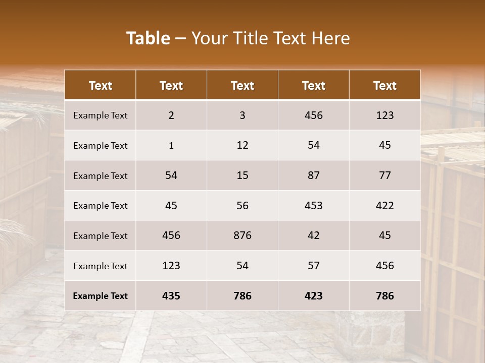 A Man Walking Through A Group Of Wooden Crates PowerPoint Template