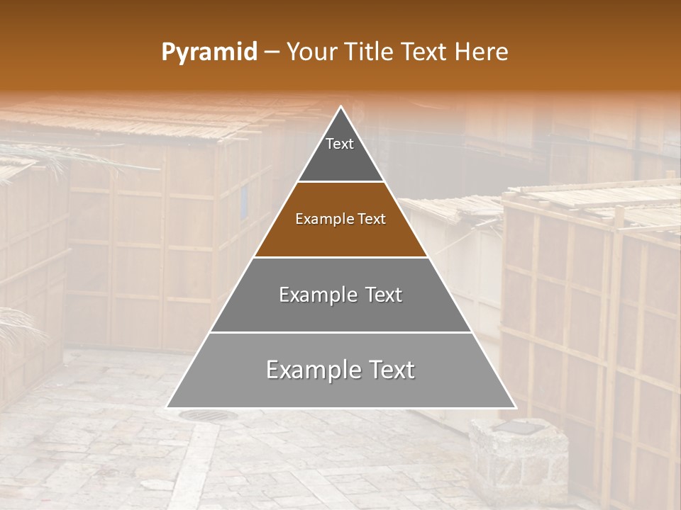 A Man Walking Through A Group Of Wooden Crates PowerPoint Template