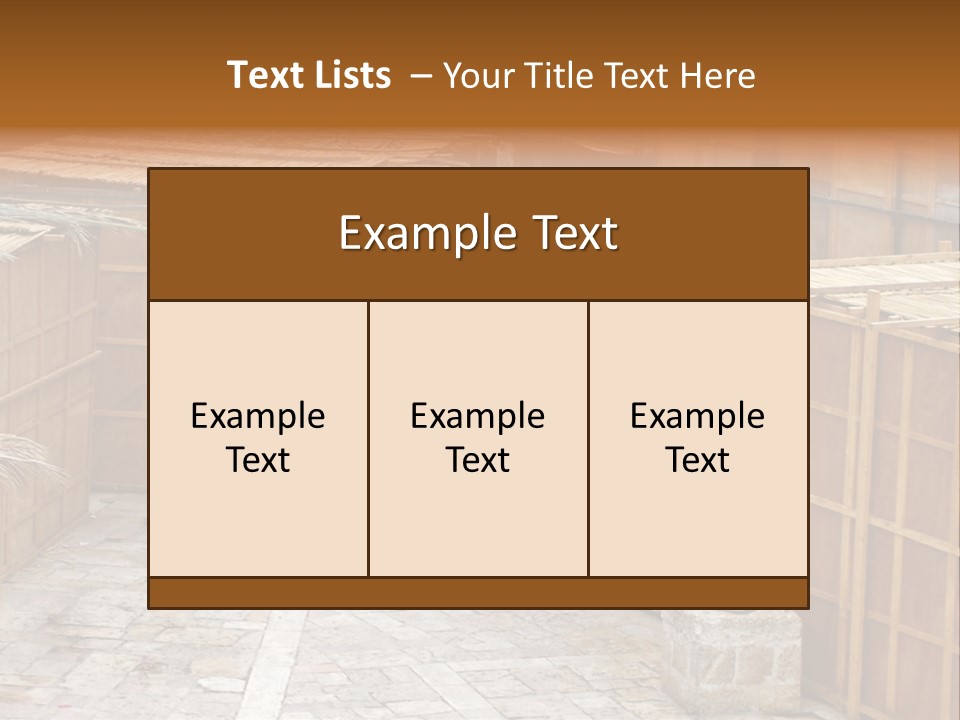 A Man Walking Through A Group Of Wooden Crates PowerPoint Template