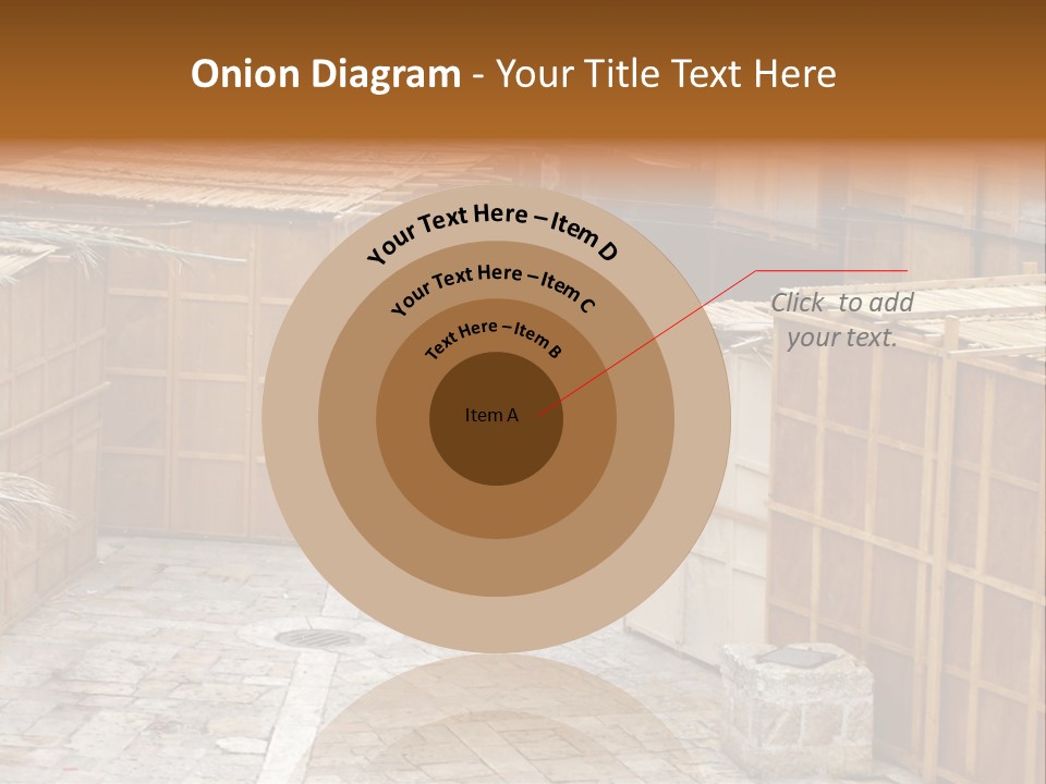 A Man Walking Through A Group Of Wooden Crates PowerPoint Template