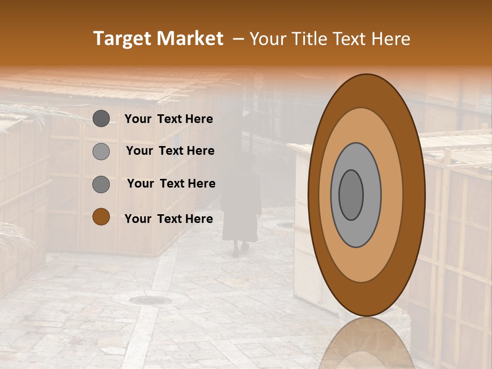 A Man Walking Through A Group Of Wooden Crates PowerPoint Template