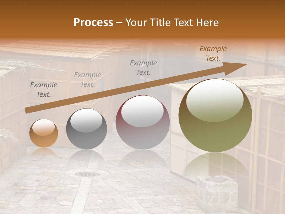 A Man Walking Through A Group Of Wooden Crates PowerPoint Template