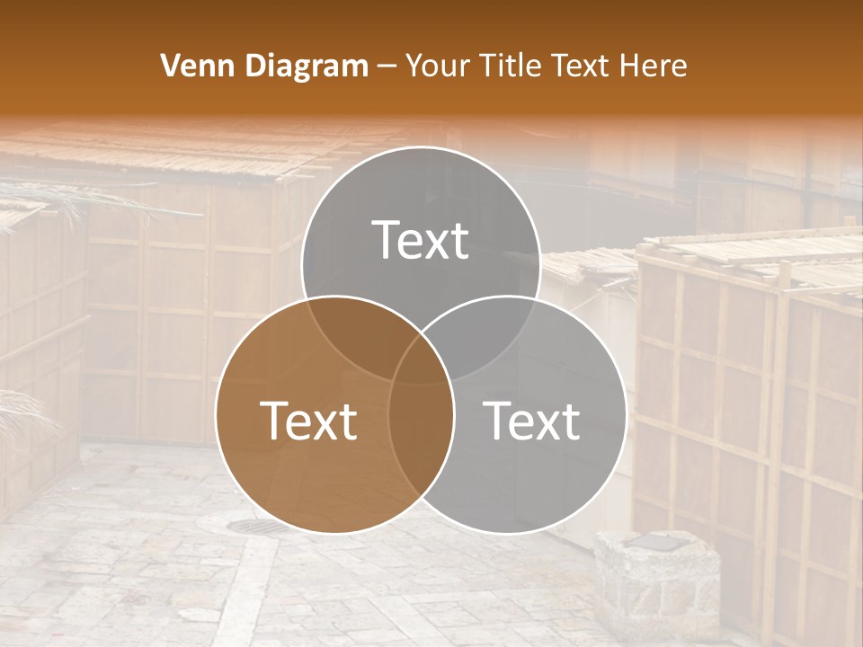 A Man Walking Through A Group Of Wooden Crates PowerPoint Template