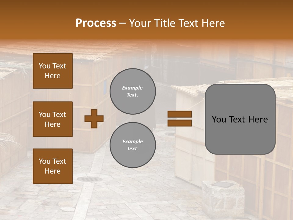 A Man Walking Through A Group Of Wooden Crates PowerPoint Template