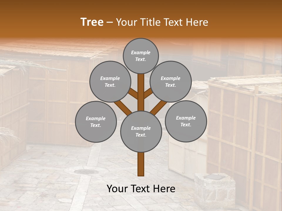 A Man Walking Through A Group Of Wooden Crates PowerPoint Template