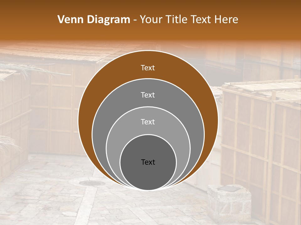 A Man Walking Through A Group Of Wooden Crates PowerPoint Template