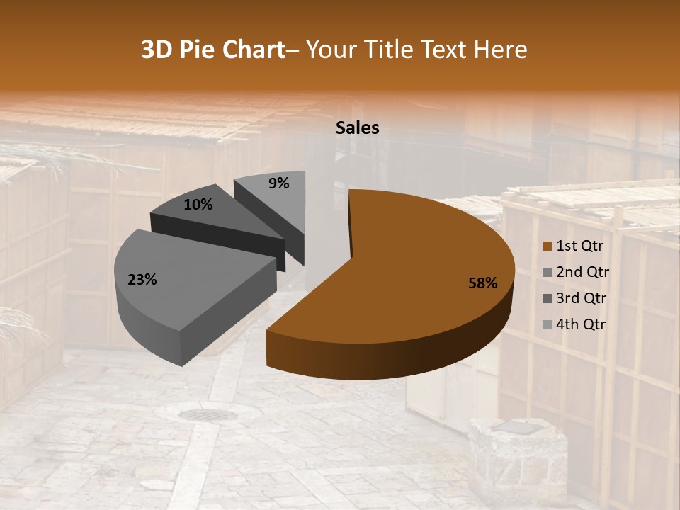 A Man Walking Through A Group Of Wooden Crates PowerPoint Template